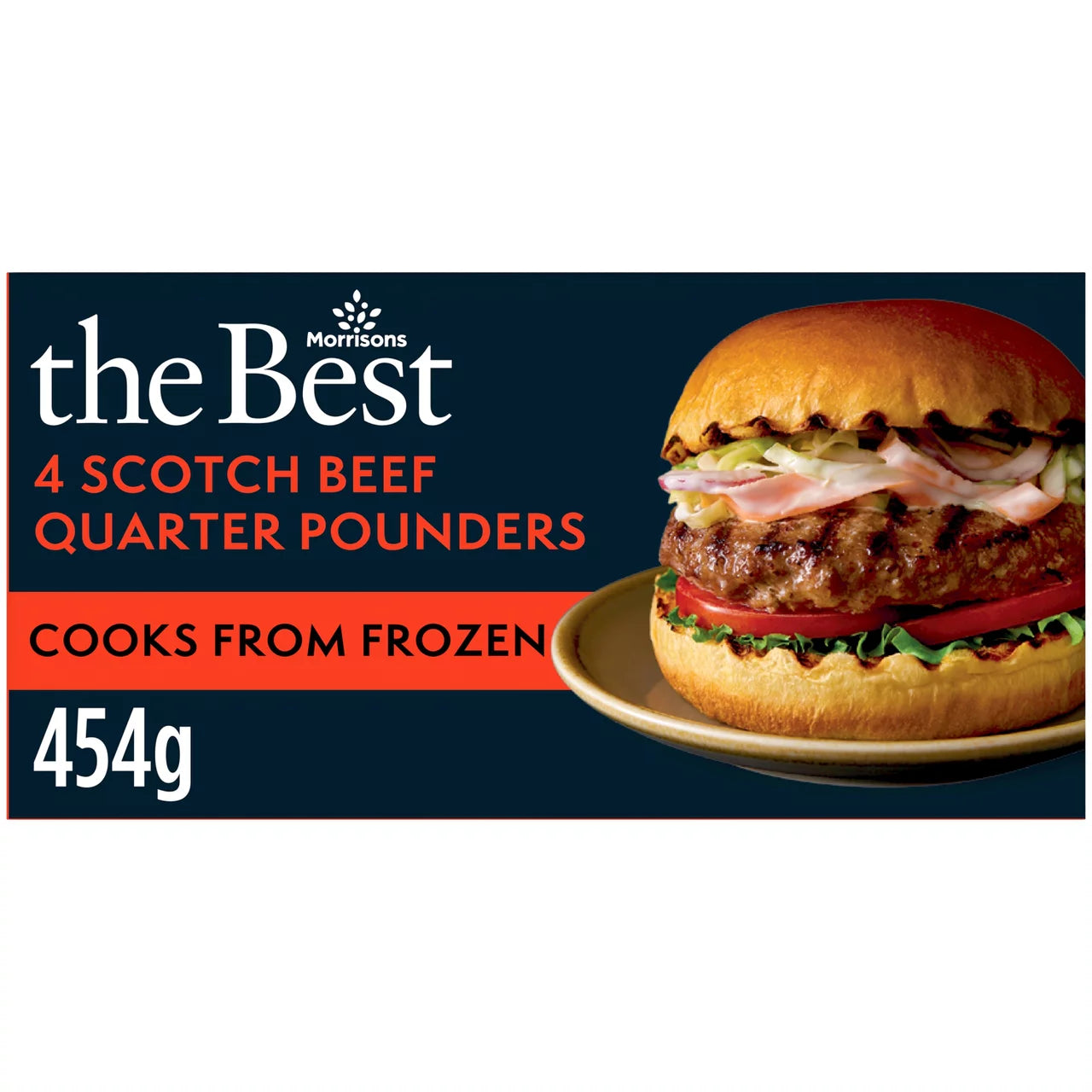 Morrisons 4 The Best Scotch Beef Quarter Pounder 454g