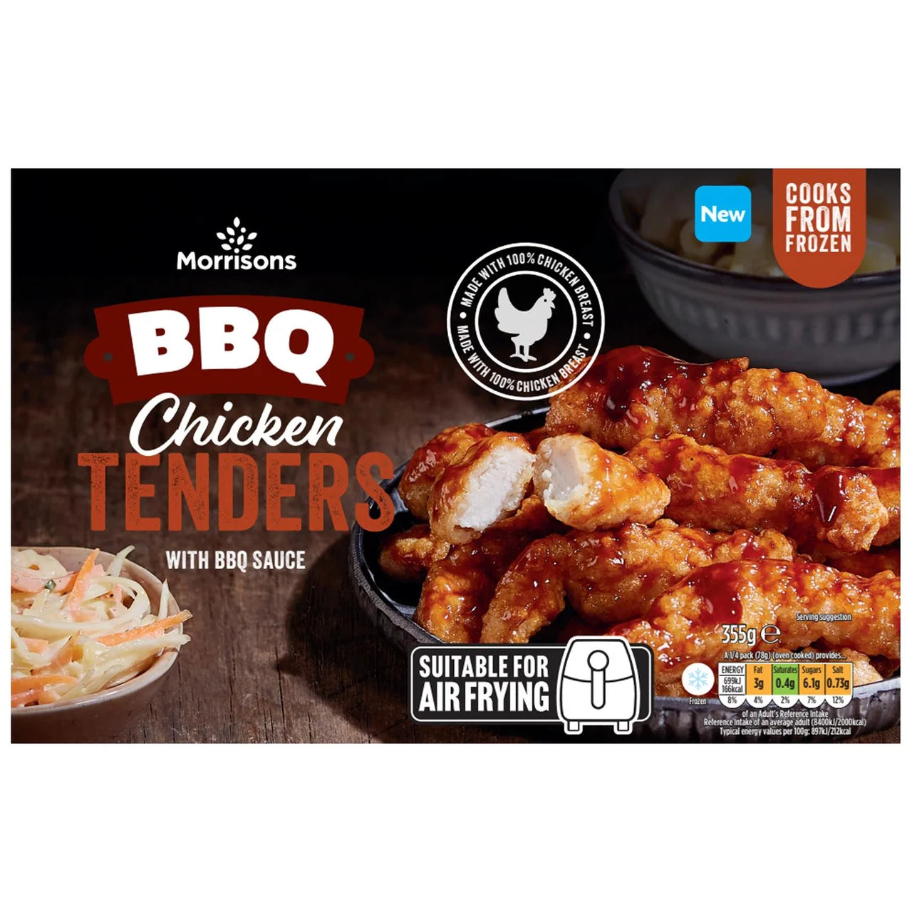 Morrisons BBQ Sauce Chicken Tenders 355g