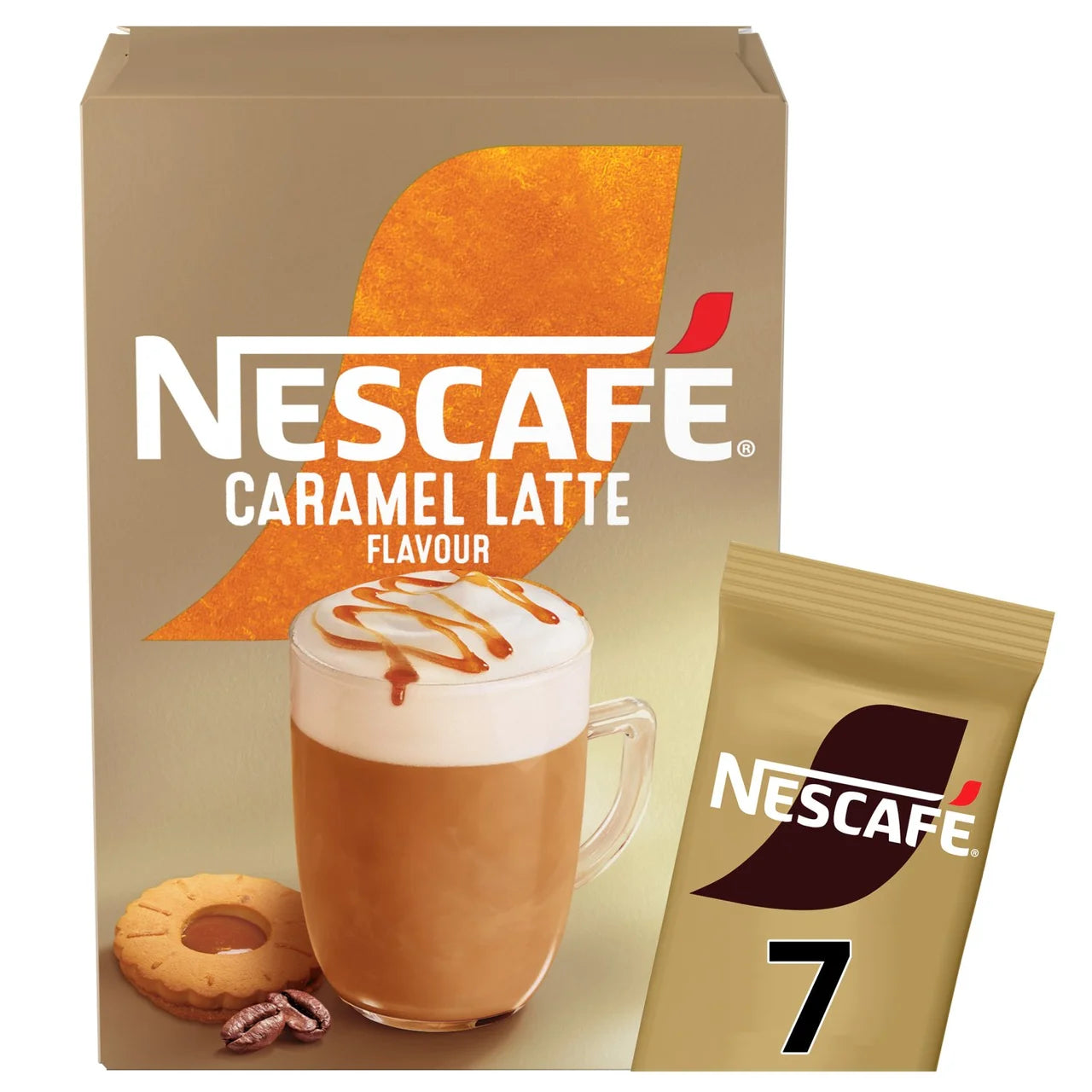 Nescafe Gold Latte Caramel Sachets 7pk