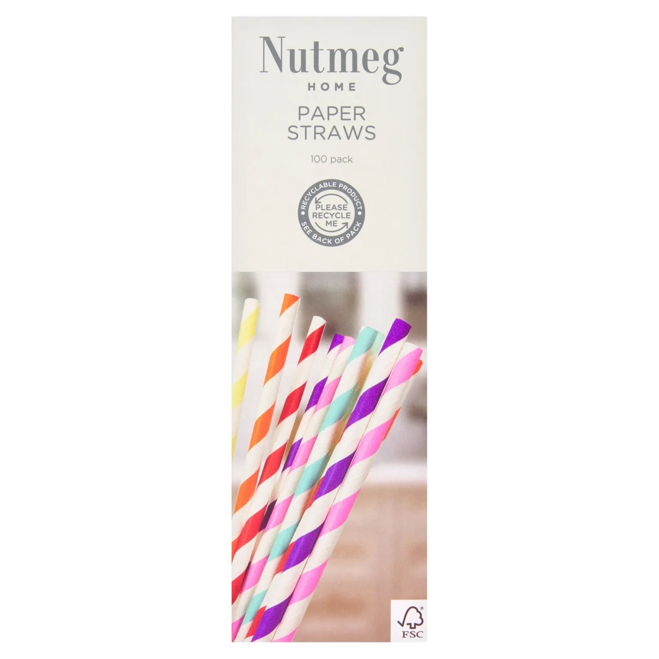 Morrisons Paper Straws Striped 100pk