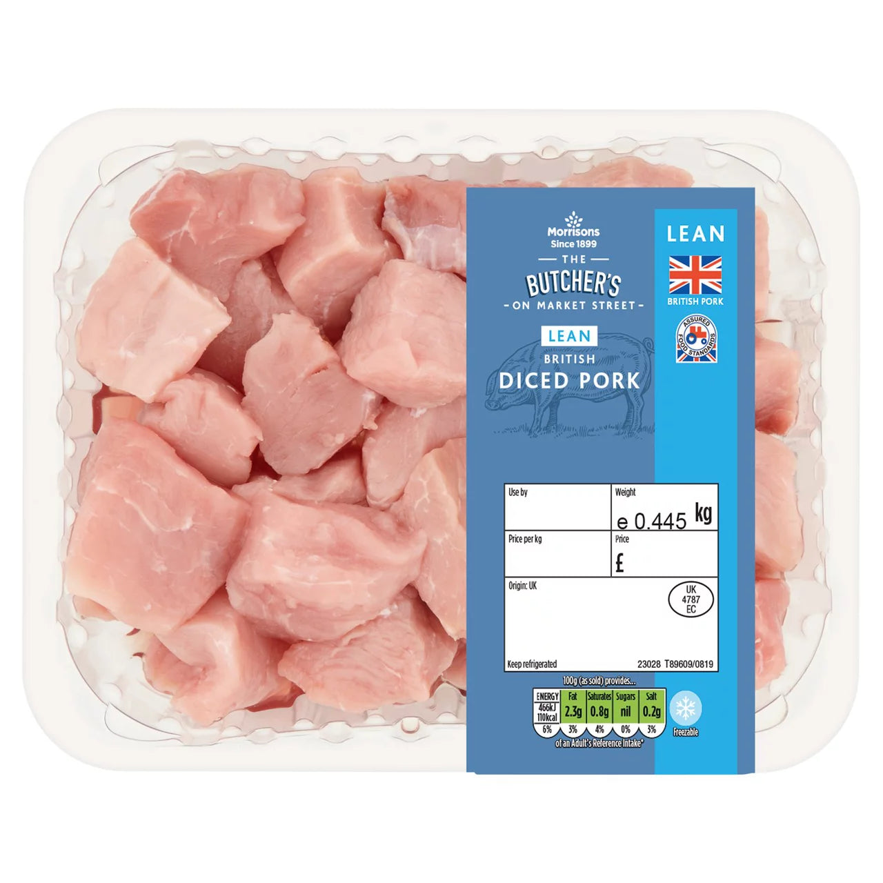 Morrisons Market St British Lean Diced Pork 445g