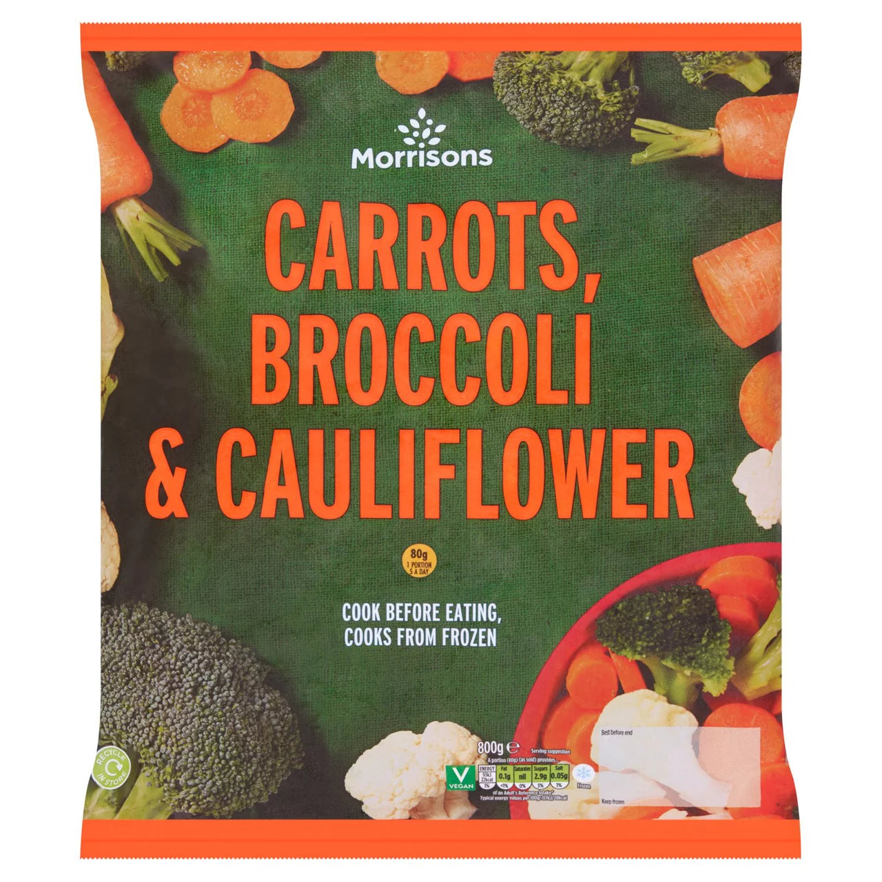 Morrisons Carrots Broccoli & Cauliflower 800g