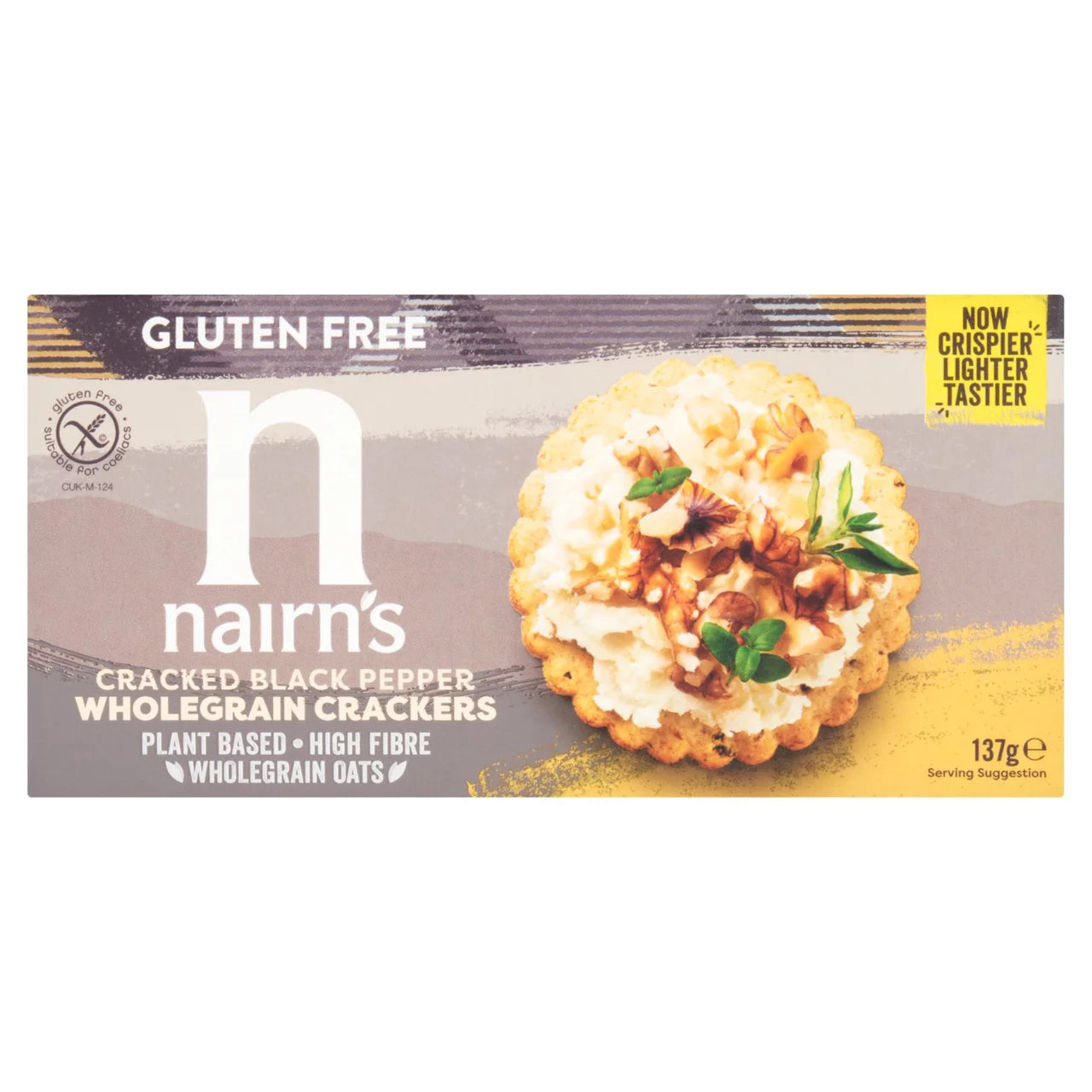 Nairns Gluten Free Cracked Black Pepper Crackers 137g [745]
