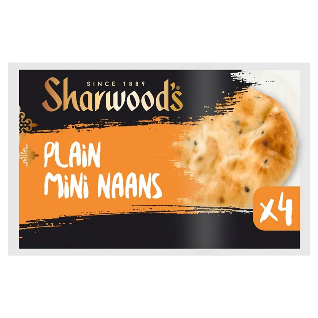 Sharwoods 4 Plain Mini Naans