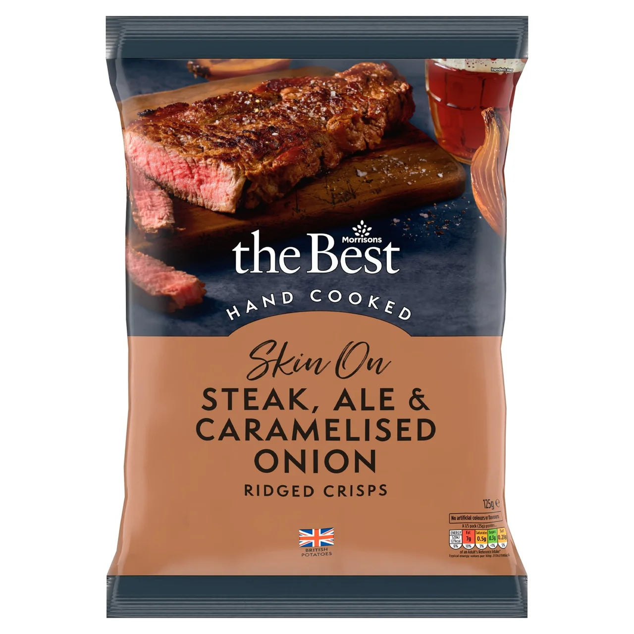 Morrisons The Best Beef Ale Roasted Onion Crisps 125g
