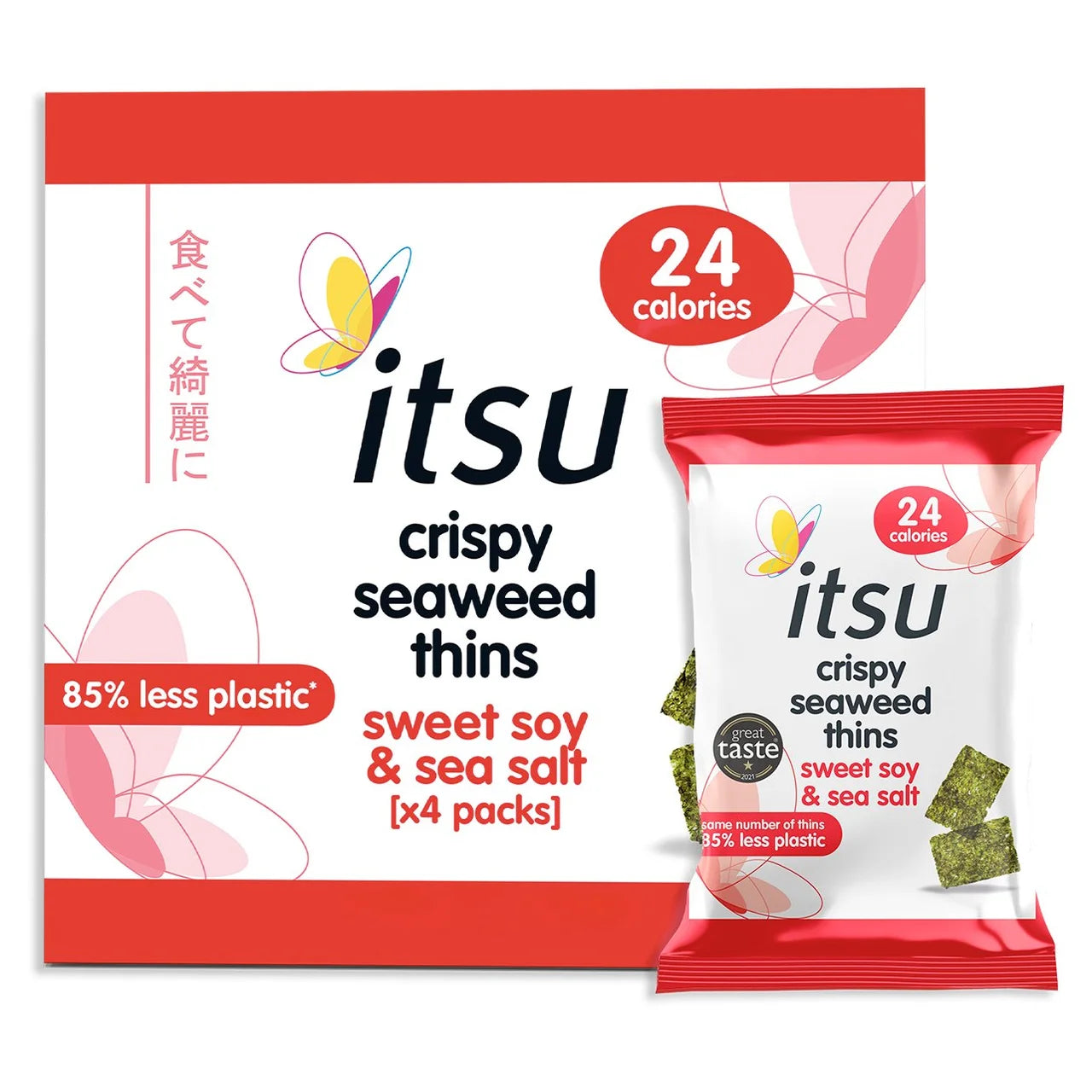 Itsu Sweet Soy & Sea Salt Crispy Seaweed Thins Multipack 4 x 5g