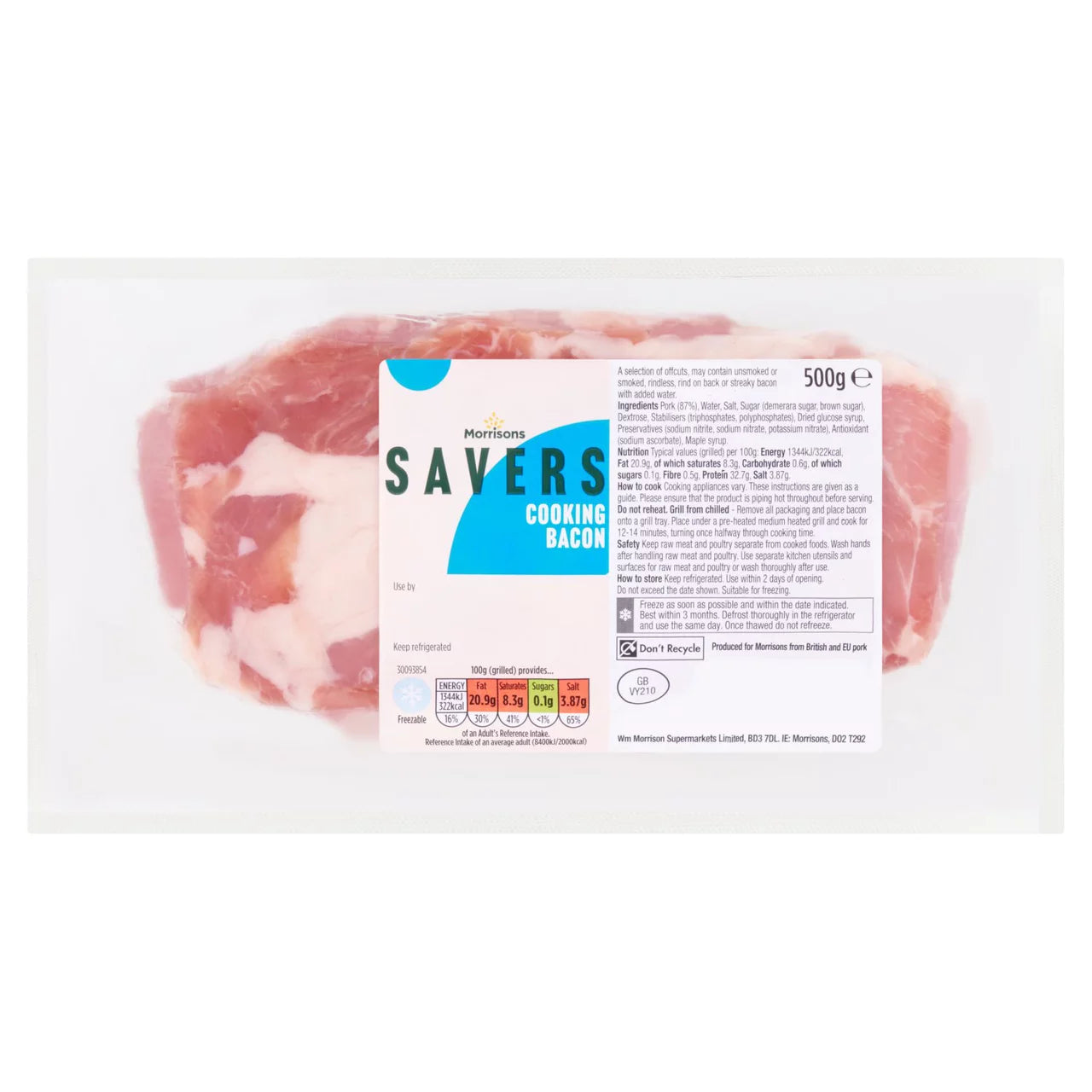 Morrisons Savers Cooking Bacon 500g