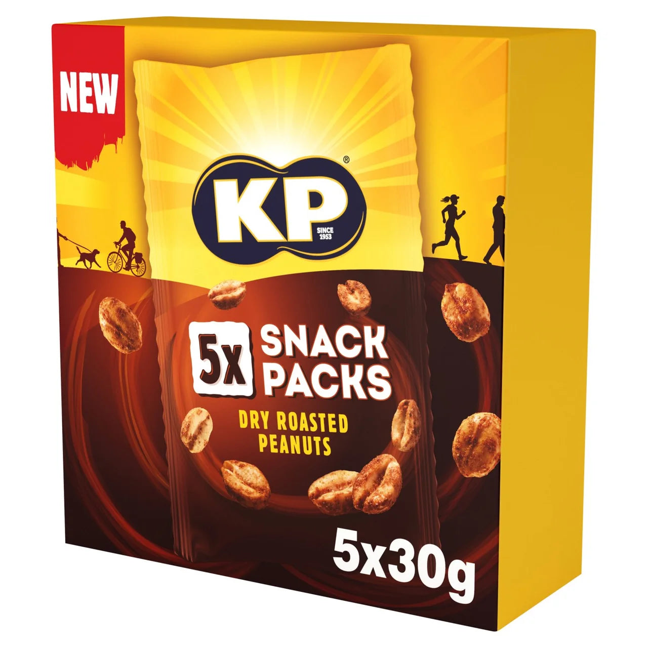 KP Dry Roasted Peanuts Snack Packs 5 x 30g