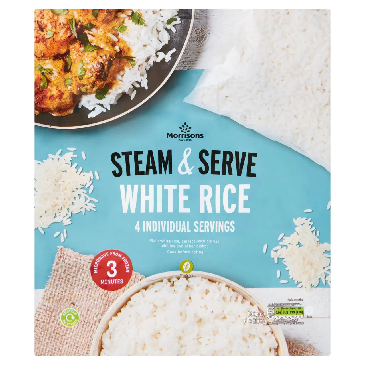 Morrisons 4 Steam & Serve White Rice