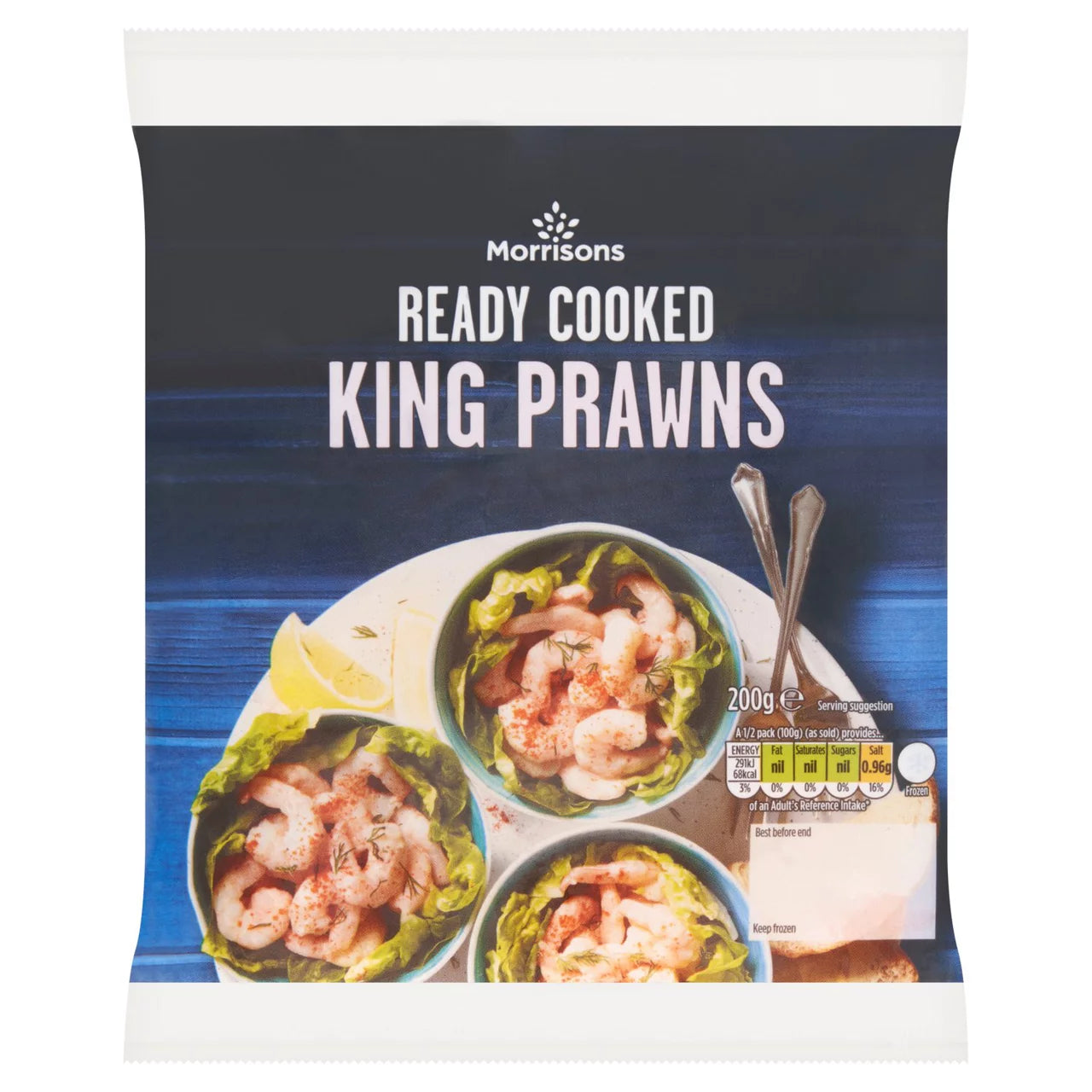 Morrisons Frozen Peeled & Cooked King Prawns 200g