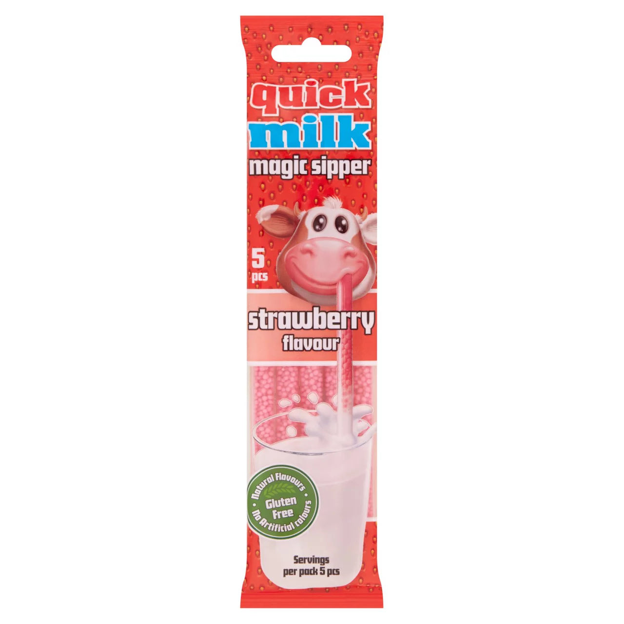 Quickmilk Strawberry Magic Sipper 5 x 6g