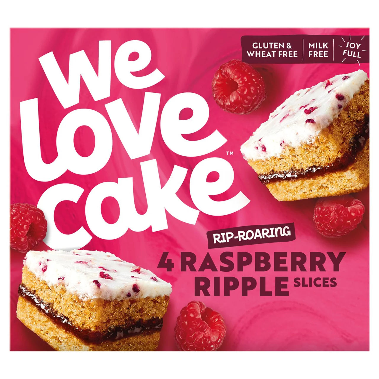 We Love Cake Rip Roaring Raspberry Ripple Slice 4pk