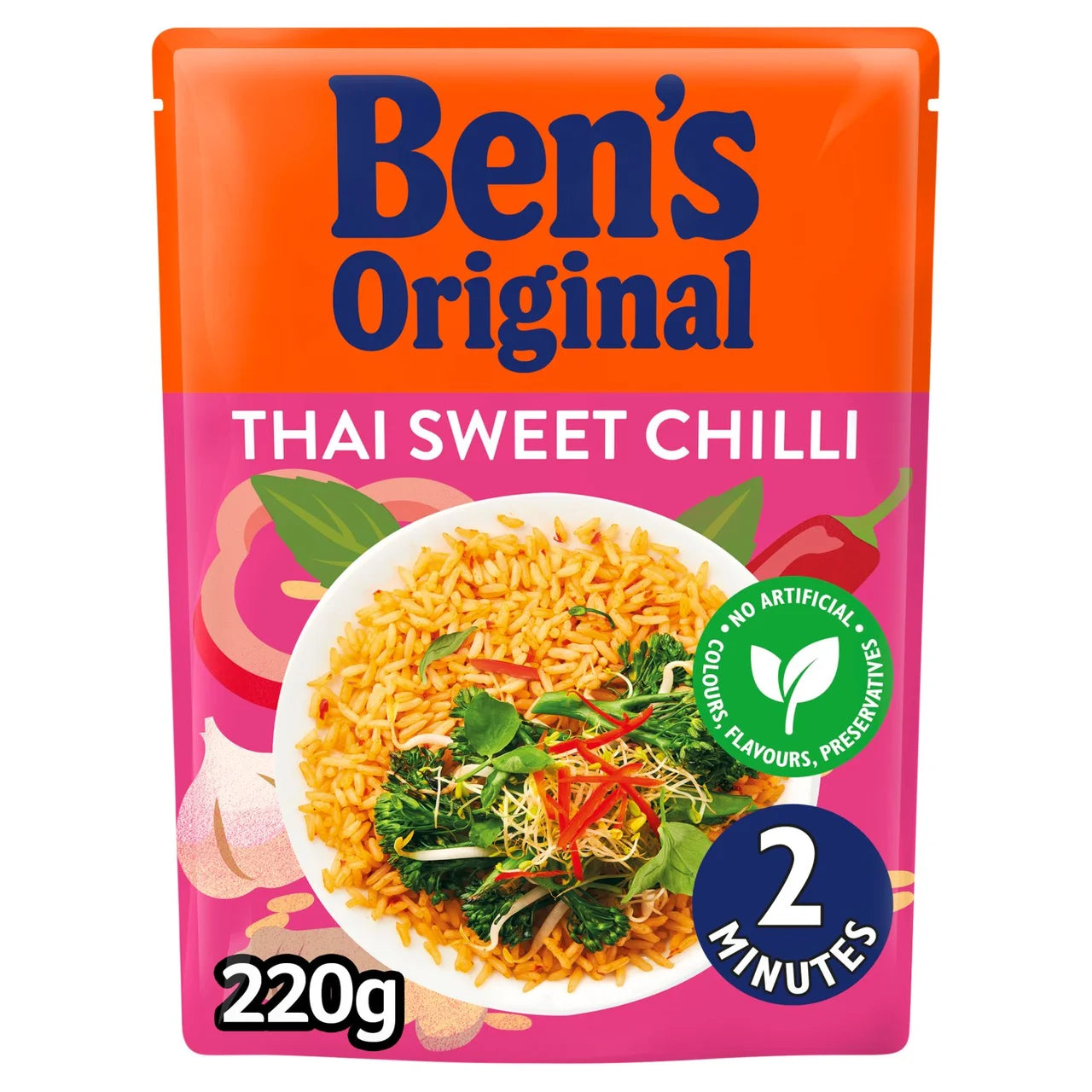 Bens Original Spicy Thai Sweet Chilli Flavoured Microwave Rice 220g