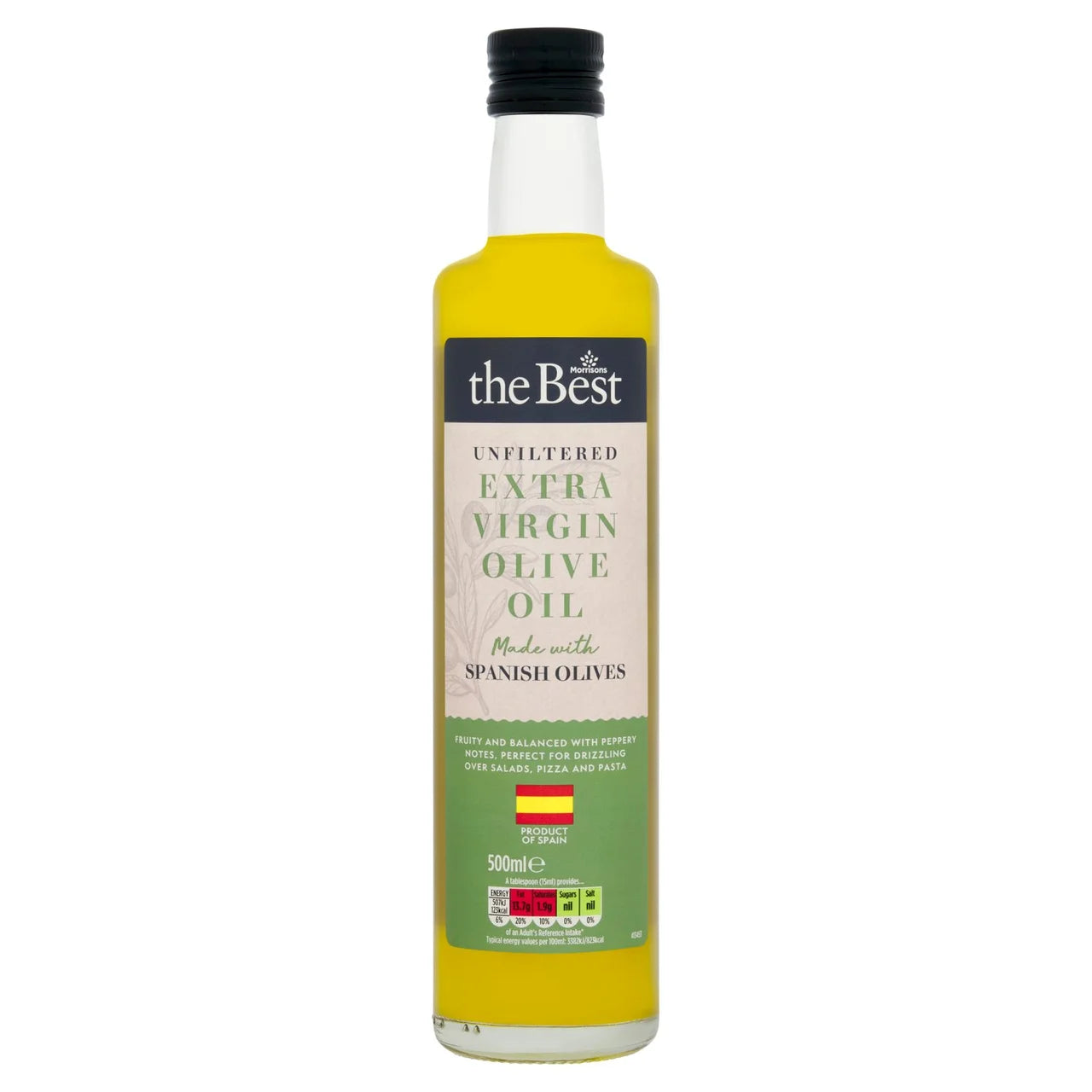 Morrisons The Best Unfiltered Extra Virgin Olive Oil 500ml