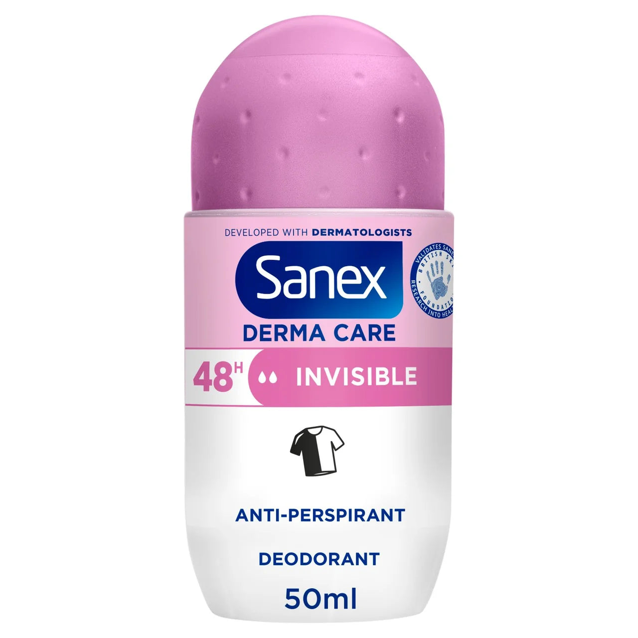 Sanex Derma Care Invisible Dry 48hr Roll On Deodorant 50ml