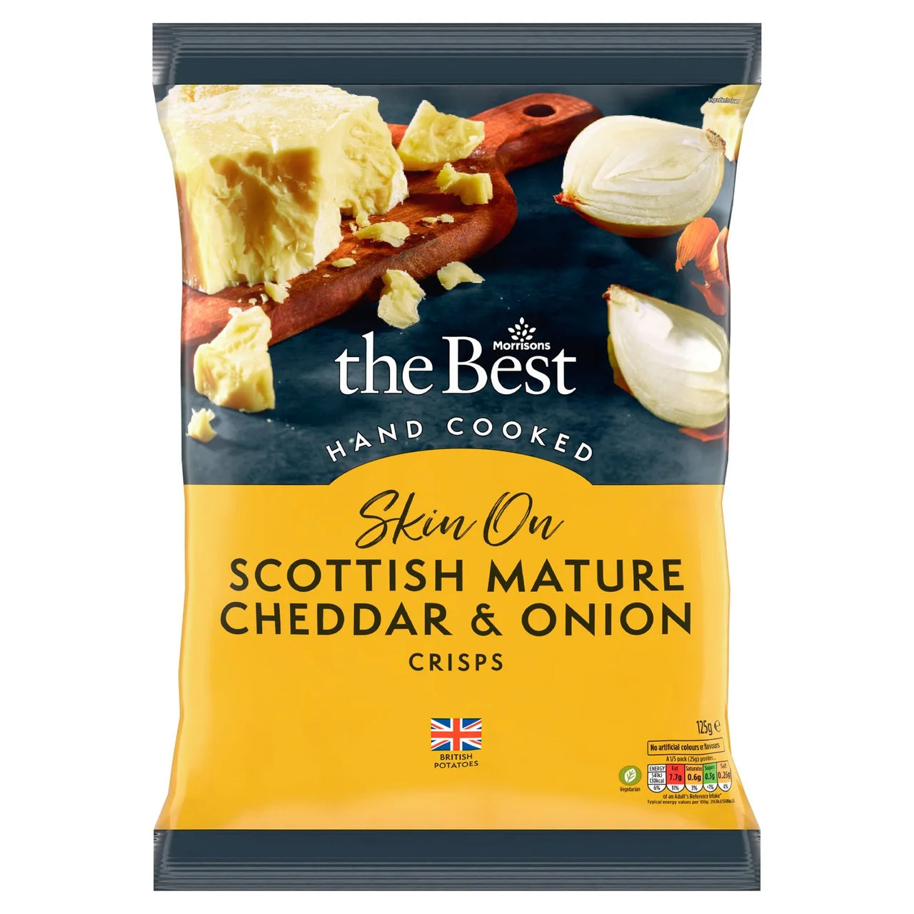 Morrisons The Best Mature Cheddar Onion Crisps 125g