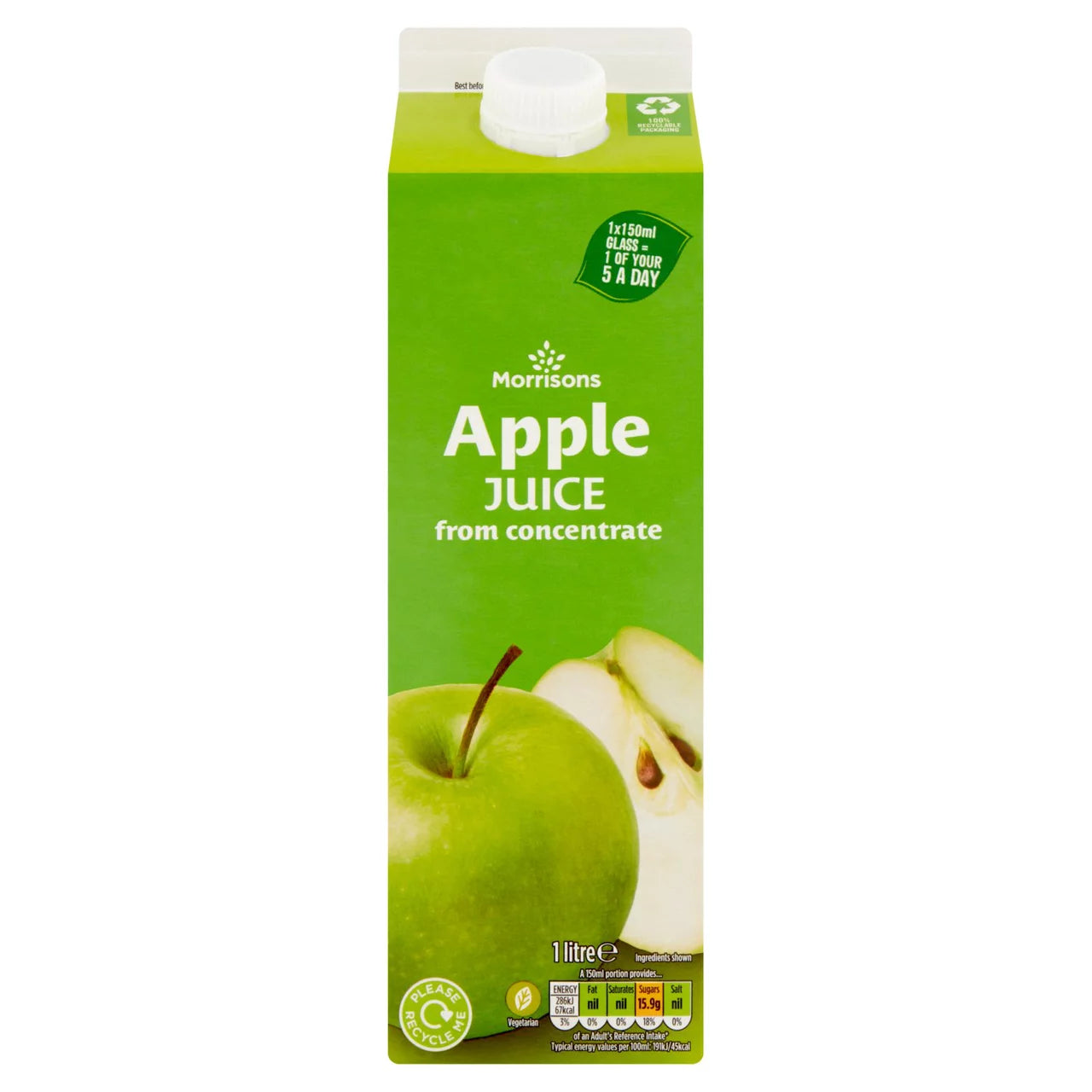 Morrisons Apple Juice From Concentrate 1L [277]
