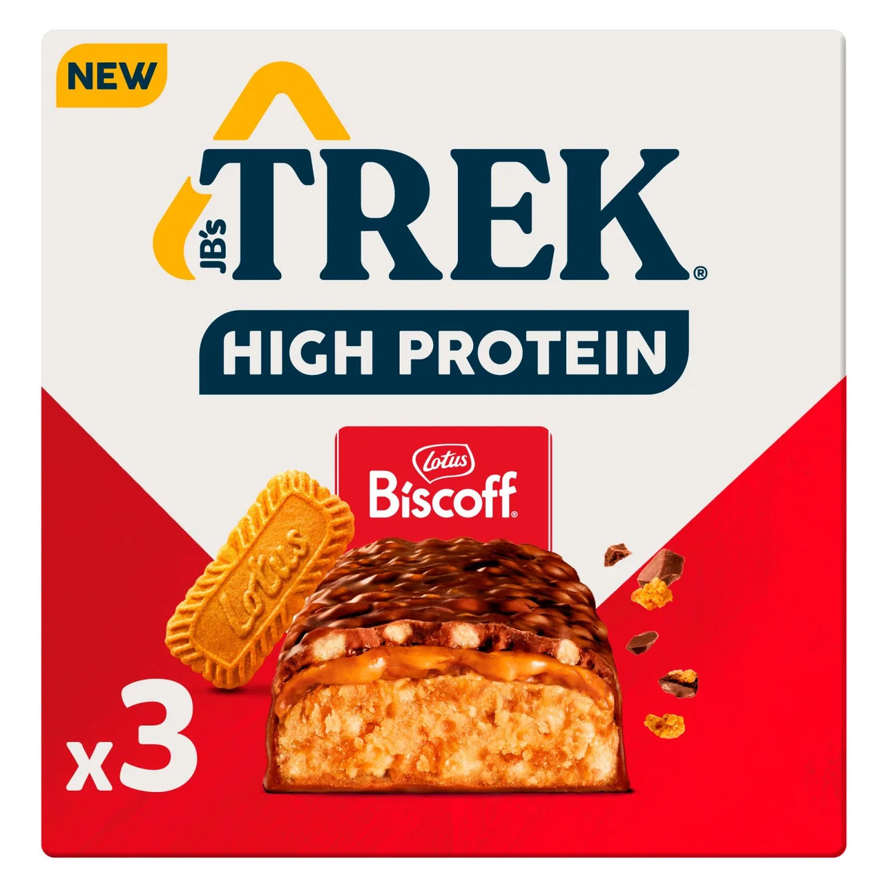 Trek Protein Flapjacks Biscoff 3 x 50g