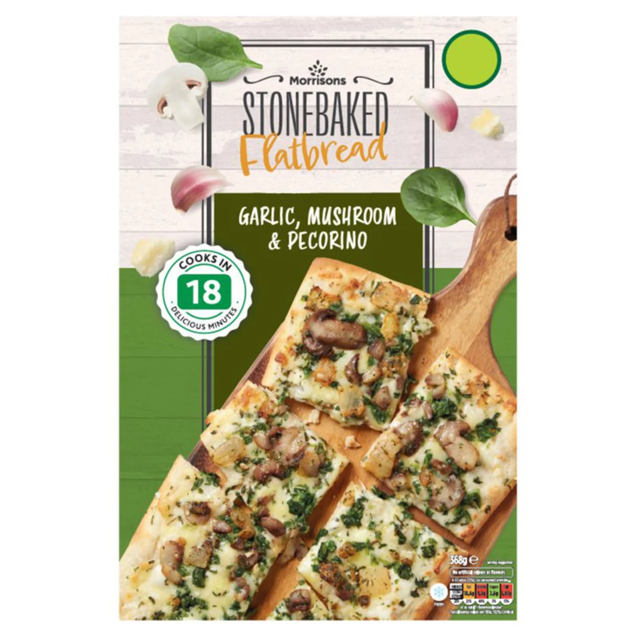 Morrisons Garlic Mushroom Onion & Pecorino Flatbread 368g