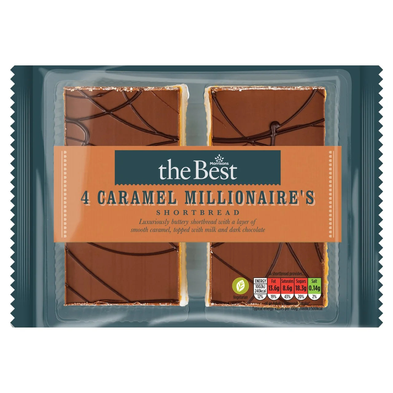 Morrisons The Best Millionaire Shortbread 4pk