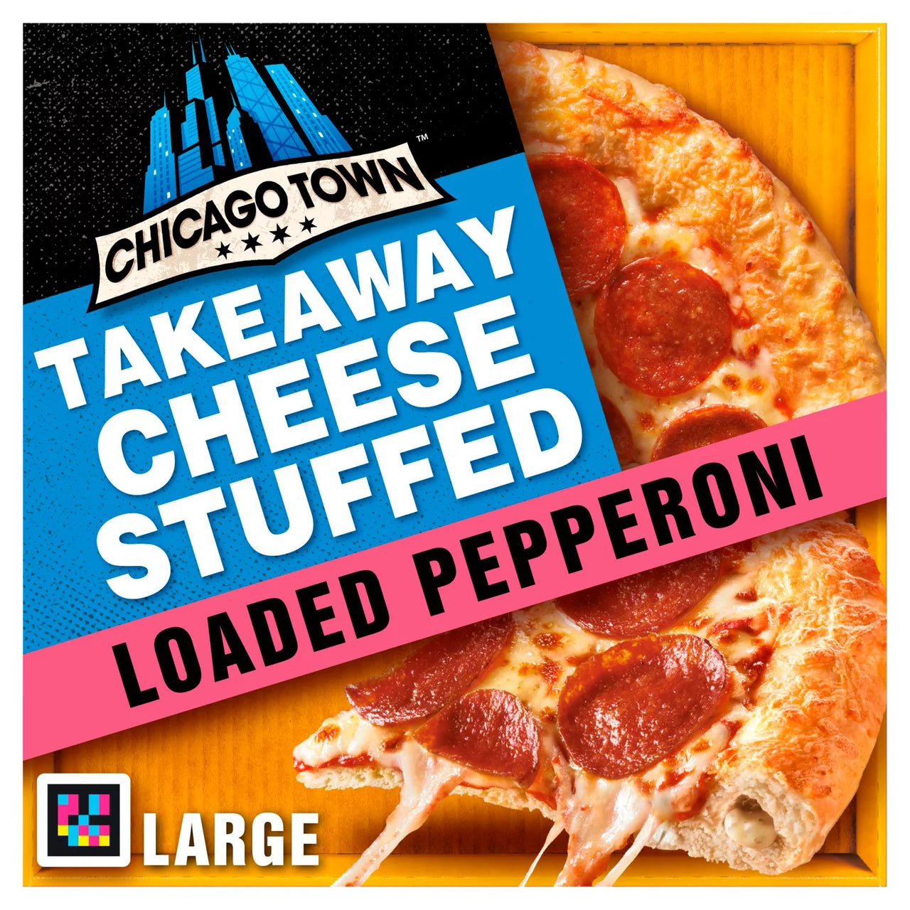 Chicago Town Cheesy Stuffed Crust Takeaway Pepperoni 640g