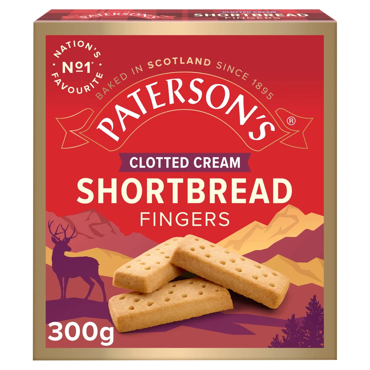 Patersons Clotted Cream Shortbread Fingers 300g