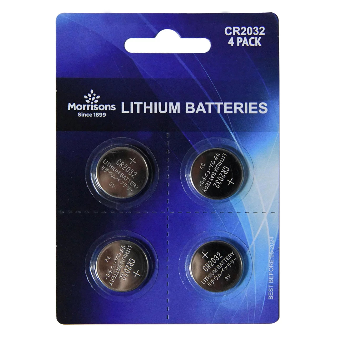 Morrisons Lithium Batteries CR2032 4pk