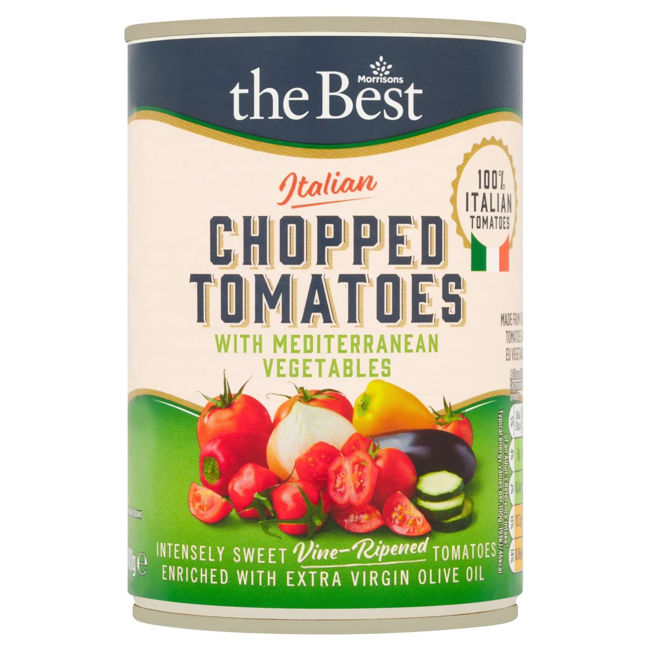 Morrisons The Best Italian Chopped Tomatoes with Mediterranean Style Vegetables 400g