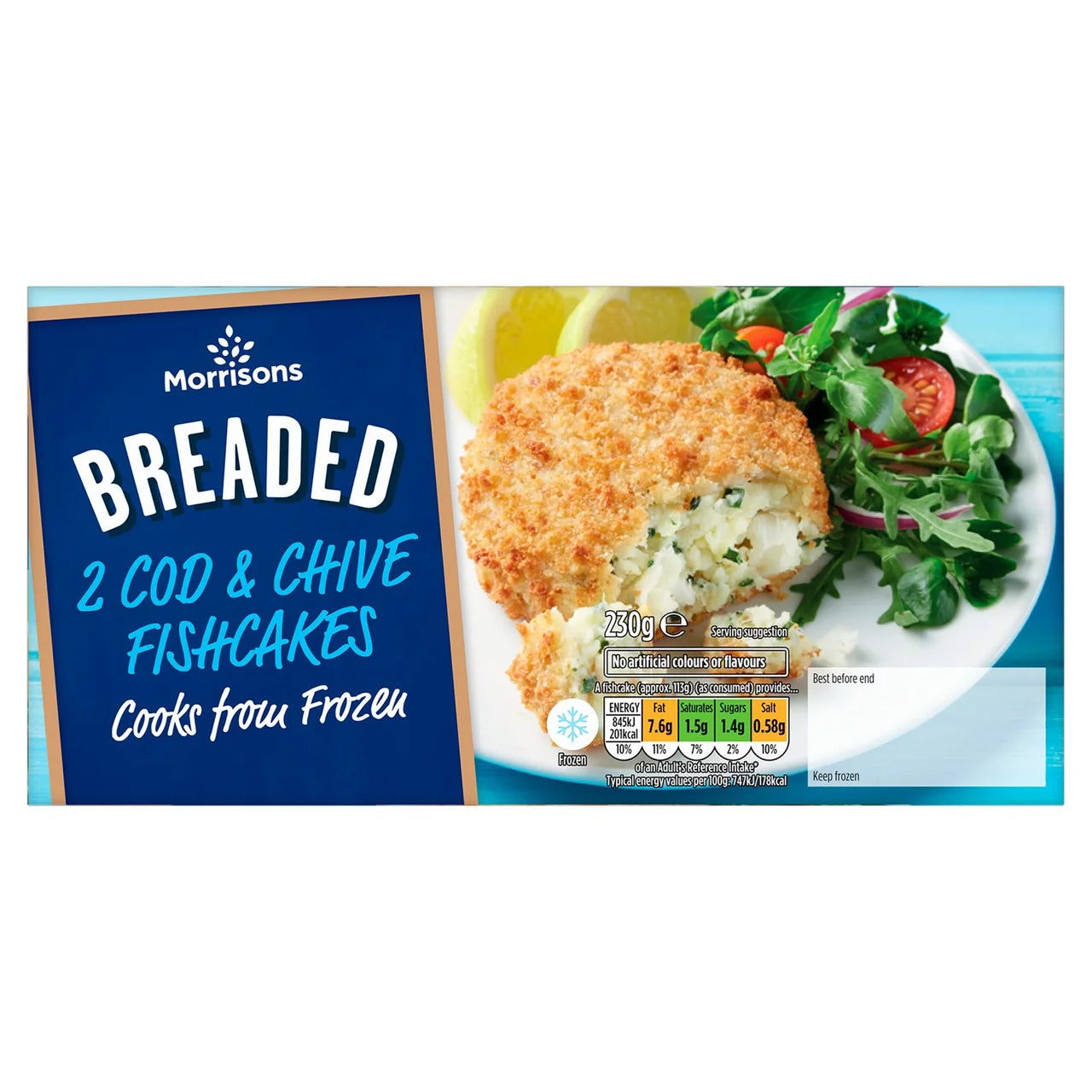 Morrisons 2 Cod Chive Fish Cakes 230g