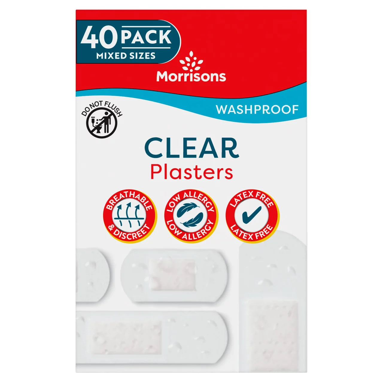 Morrisons Clear Plasters 40pk