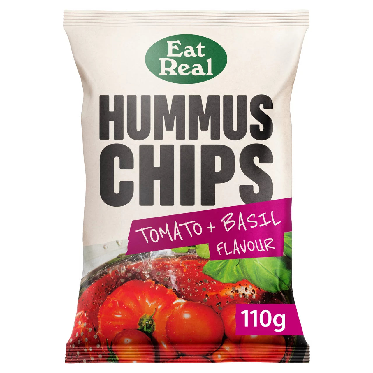 Eat Real Tomato & Basil Hummus Chips 110g