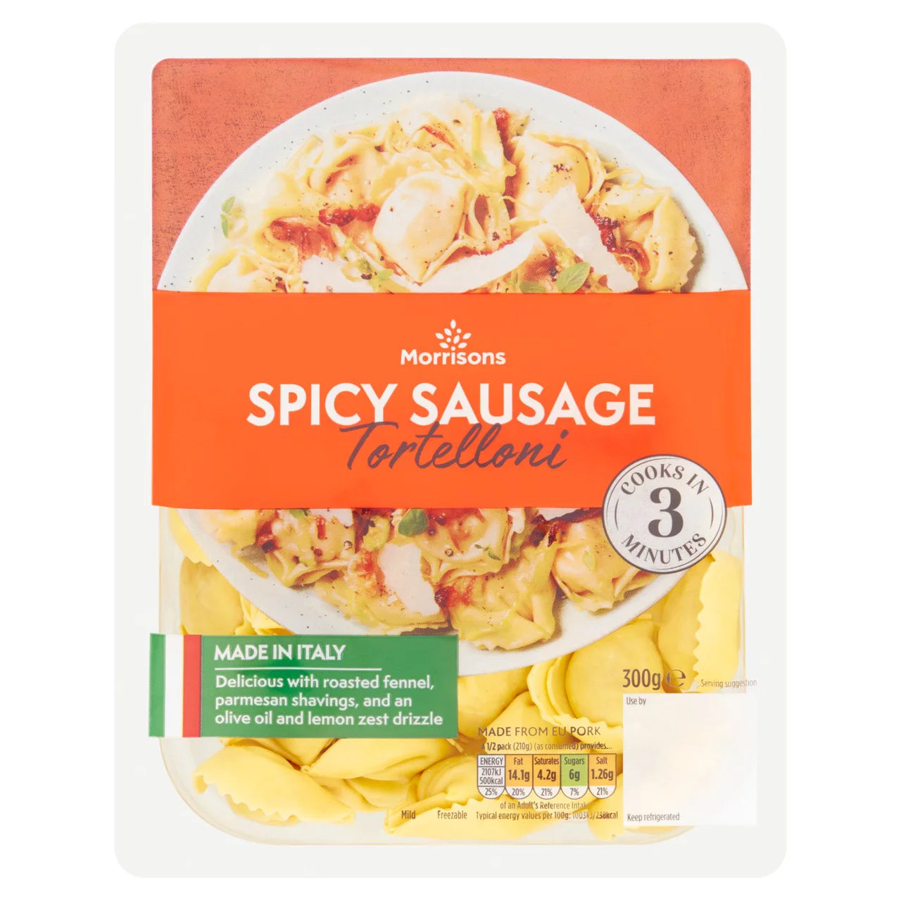 Morrisons Italian Spicy Sausage Tortellini 300g