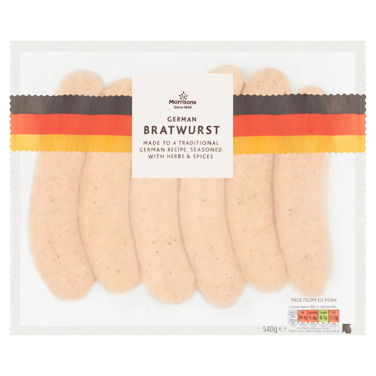 Morrisons Bratwurst 540g