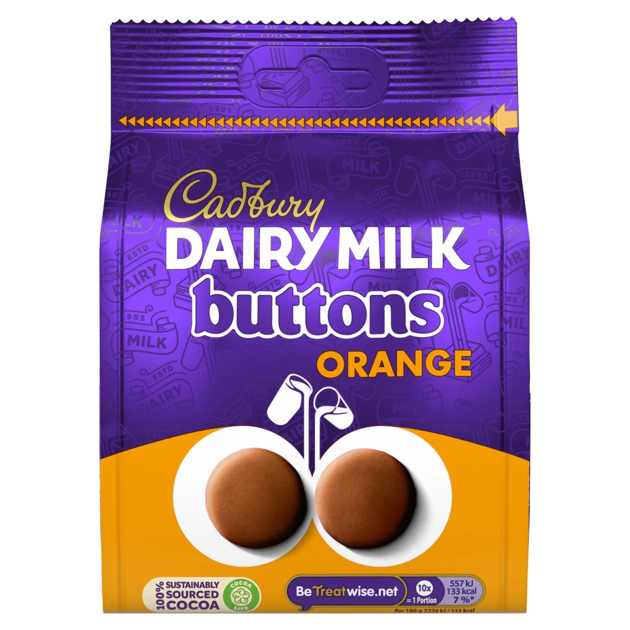 Cadbury Dairy Milk Orange Giant Buttons 100g