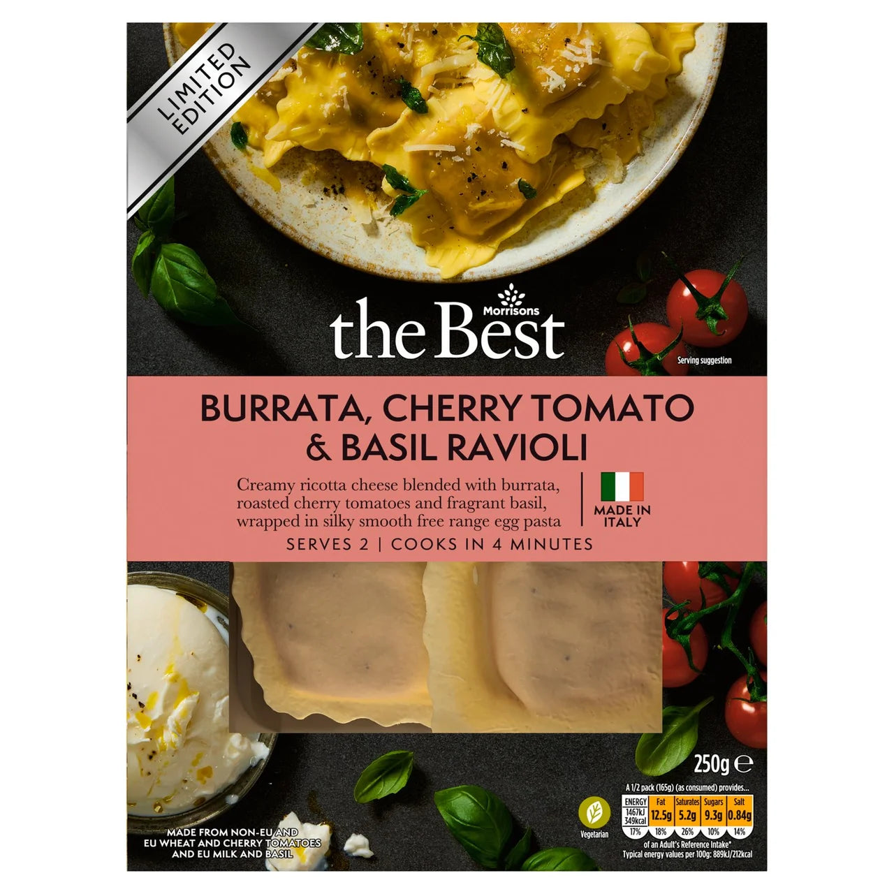 Morrisons The Best Buratta & Cherry Tomato Ravioli 250g