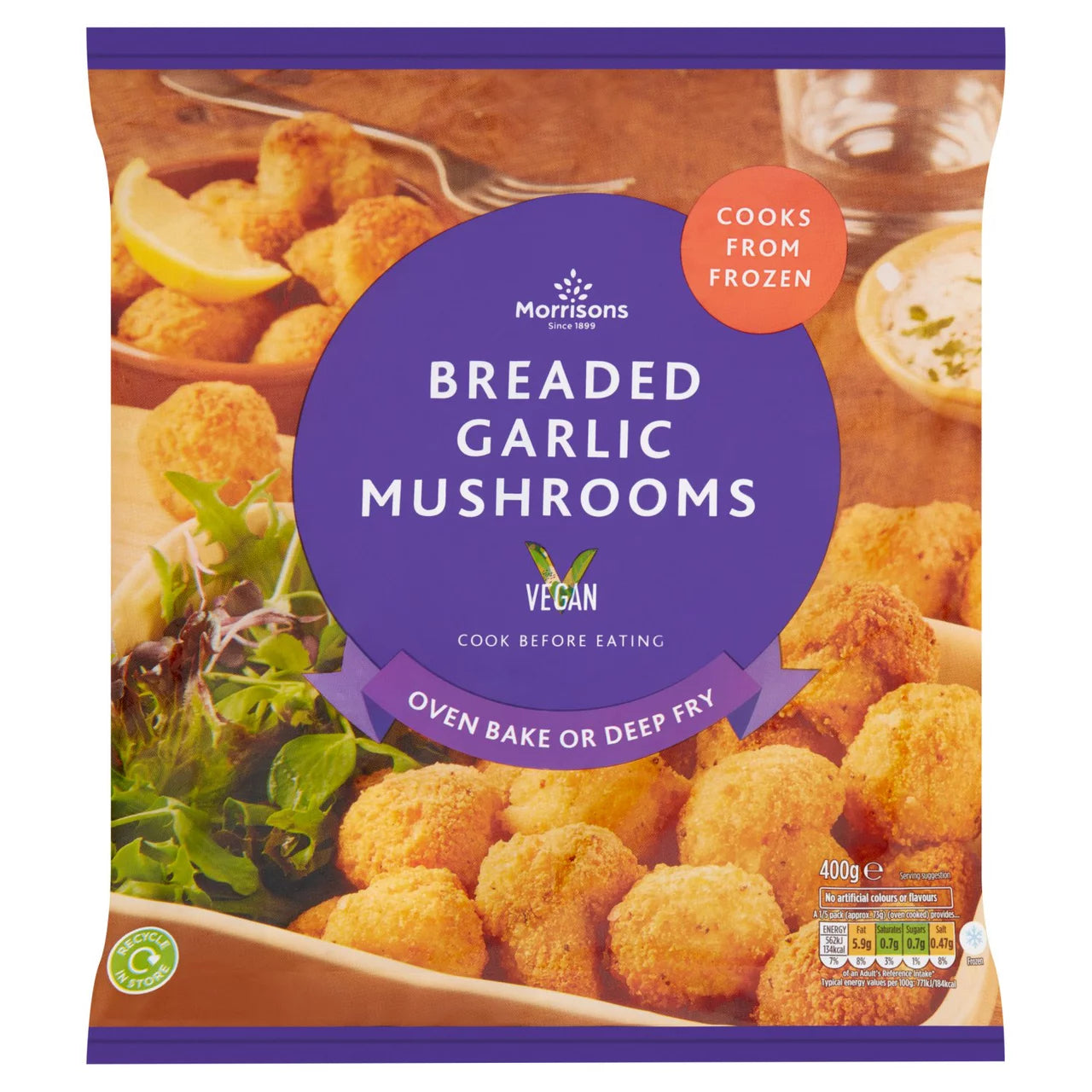 Morrisons Breaded Garlic Mushroom 400g