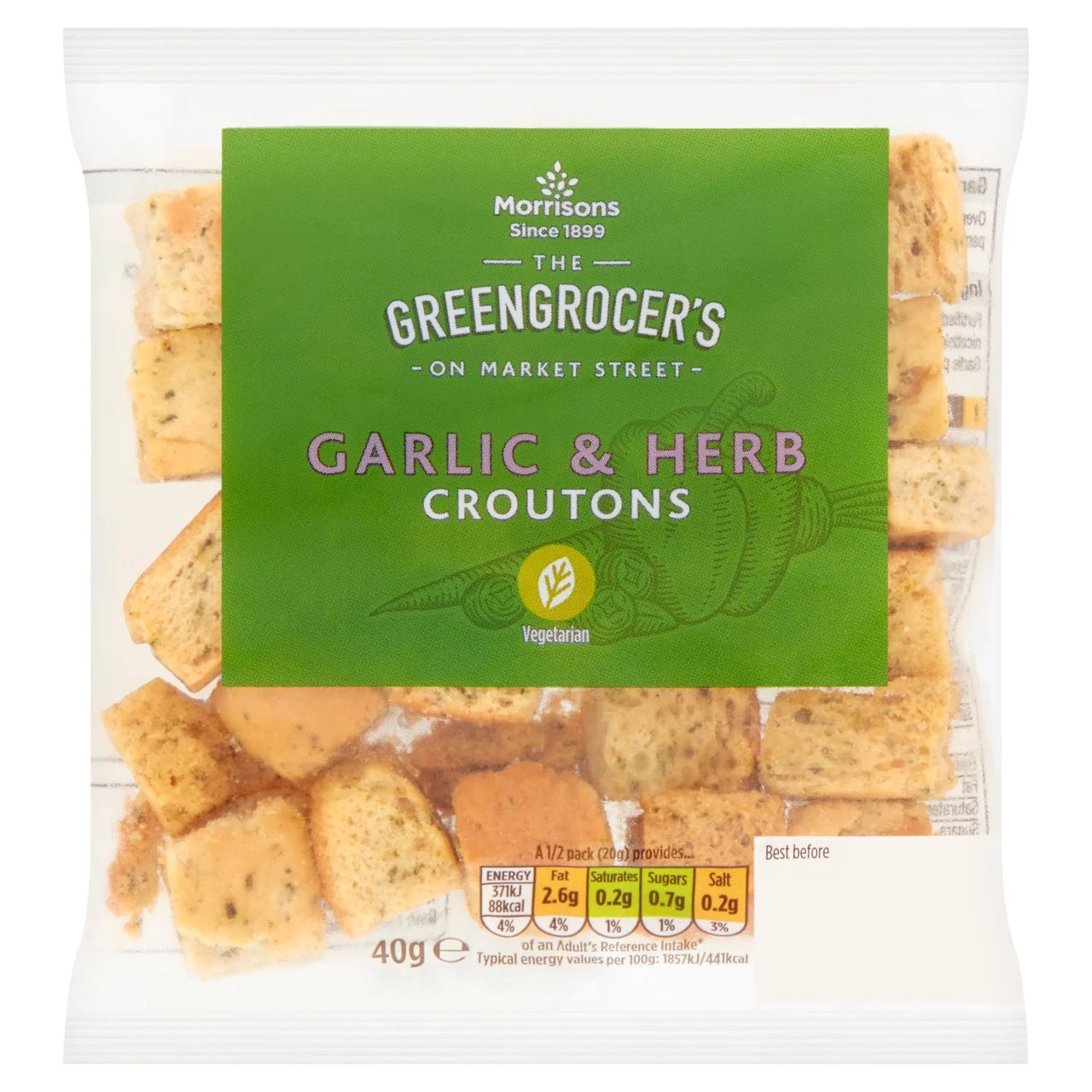 Morrisons Garlic & Herb Croutons 40g