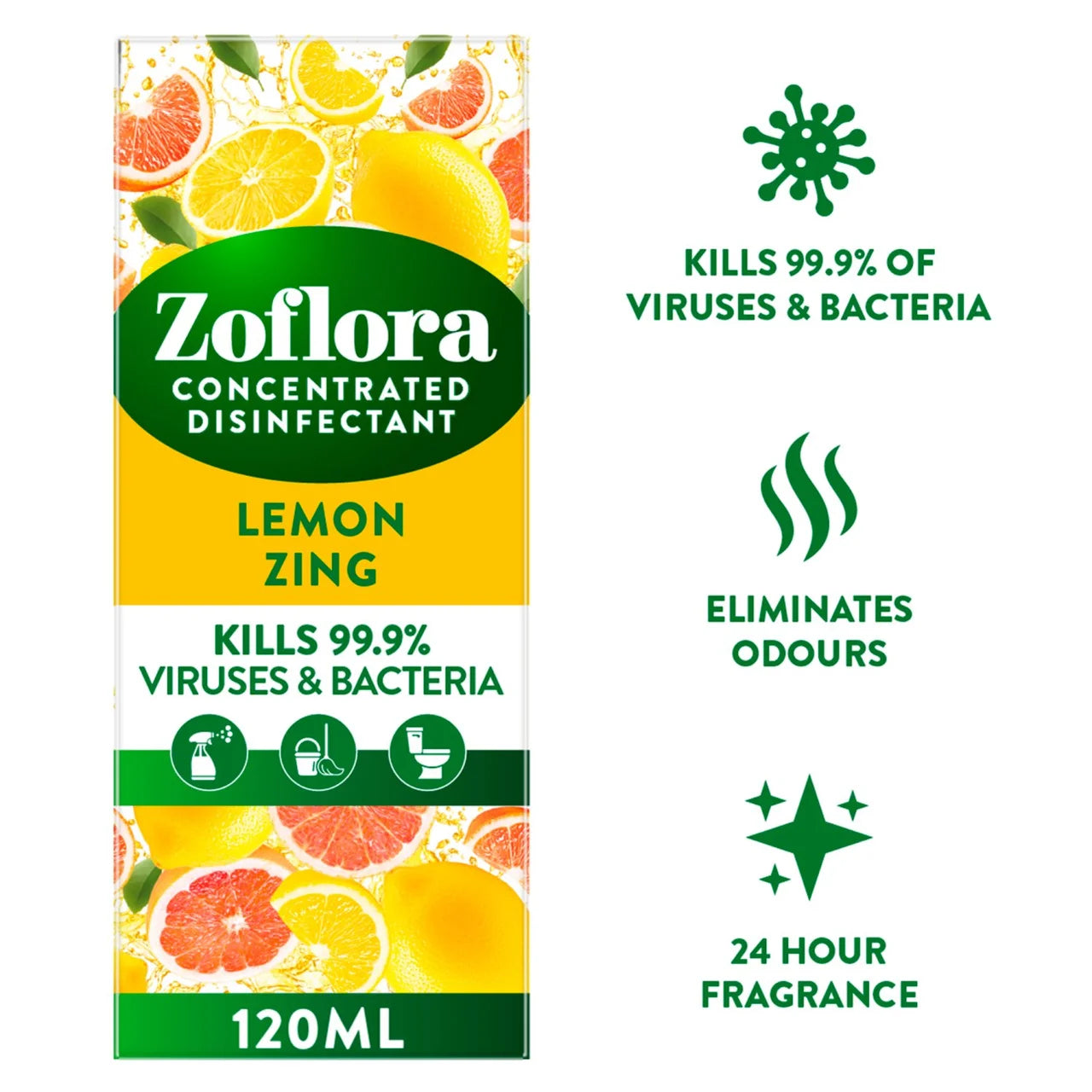 Zoflora Lemon Zing Concentrated Disinfectant 120ml
