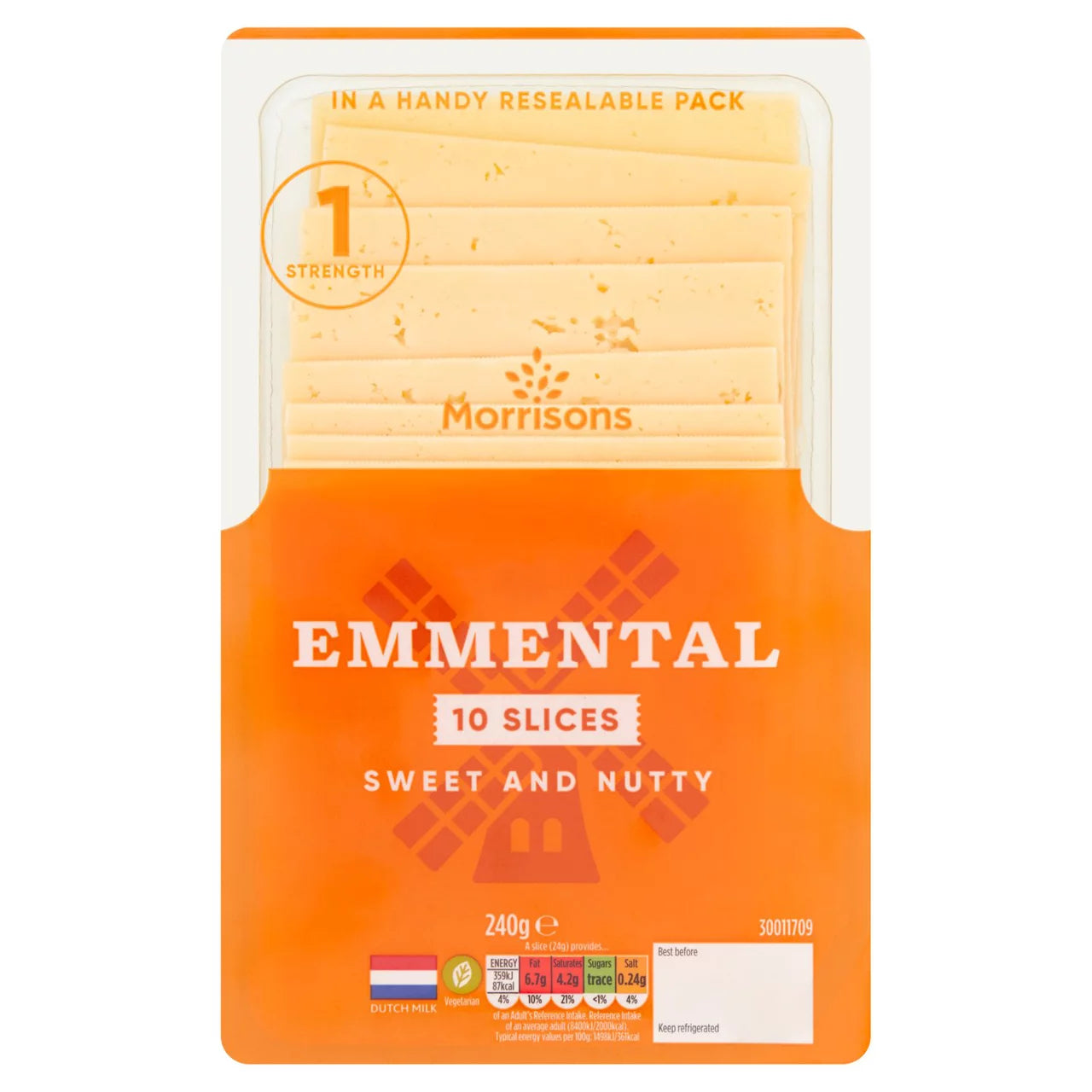 Morrisons Emmental Slices 240g