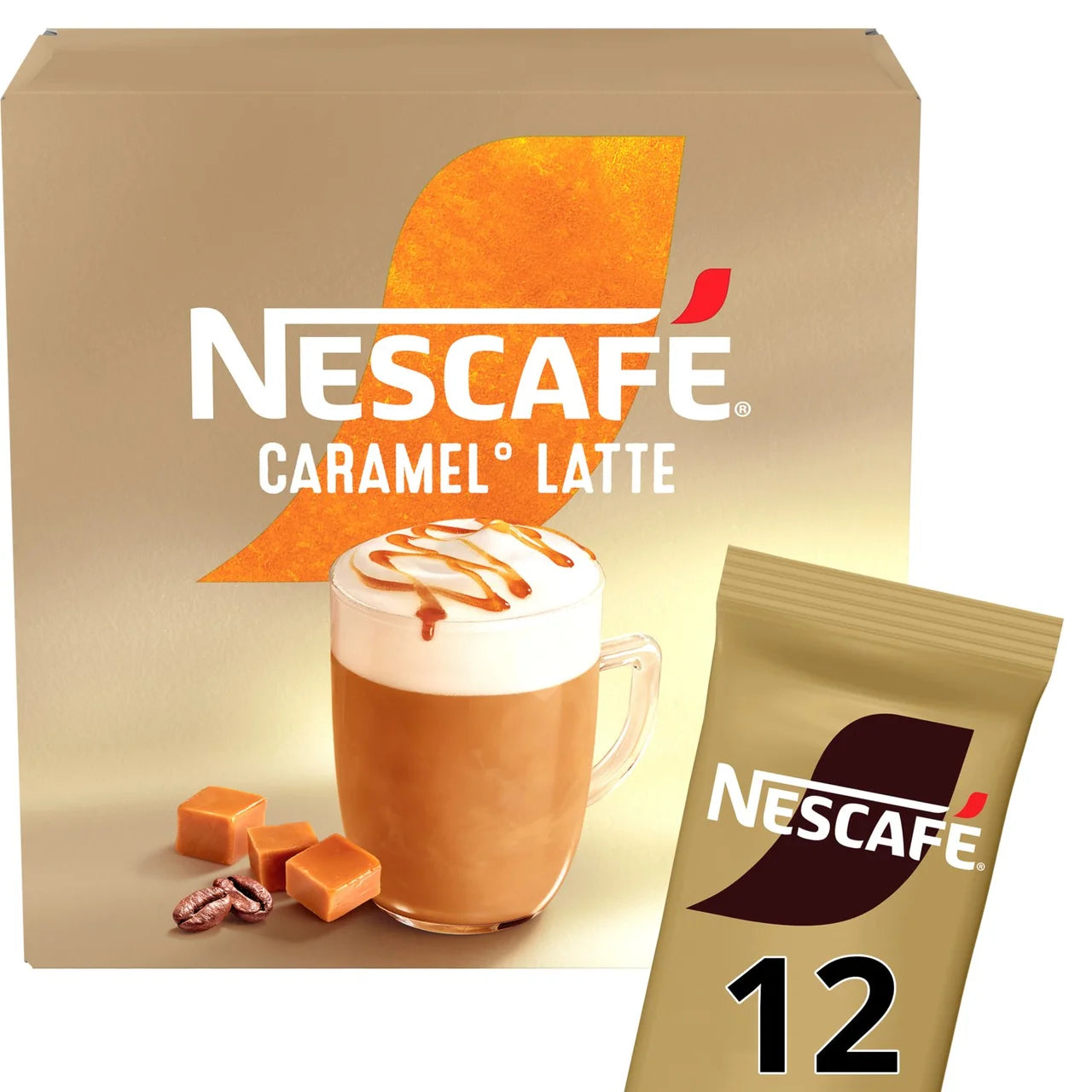Nescafe Frothy Latte Caramel Sachets 12 x 17g