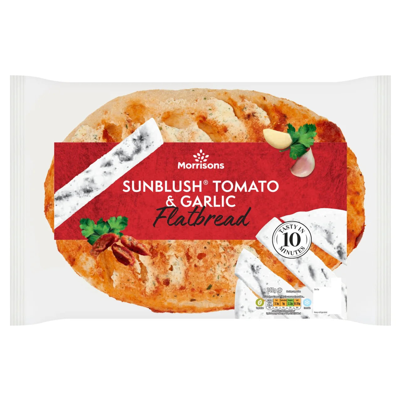 Morrisons Sunblush Tomato & Garlic Flatbread 260g