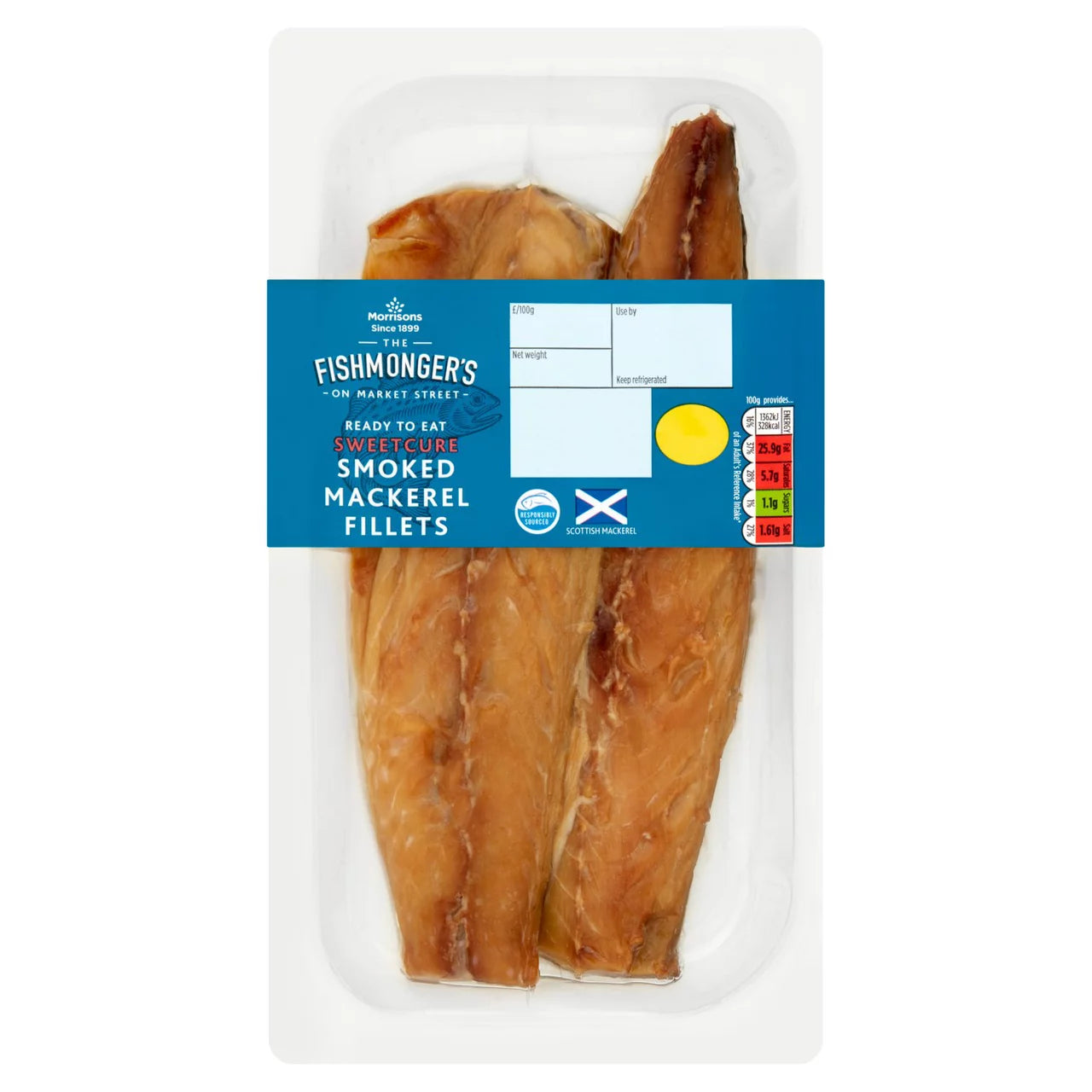 Morrisons Sweetcure Smoked Mackerel Fillets /kg