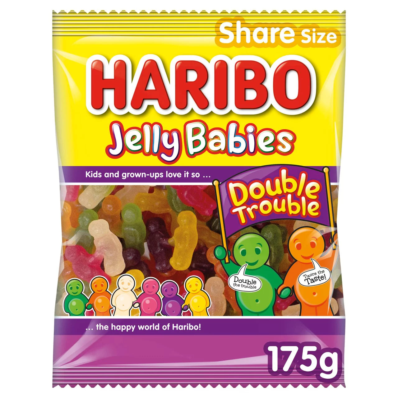 Haribo Jelly Babies Double Trouble Share Size 175g