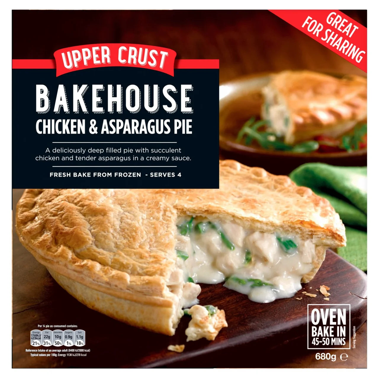 Upper Crust Chicken & Asparagus Pie 680g