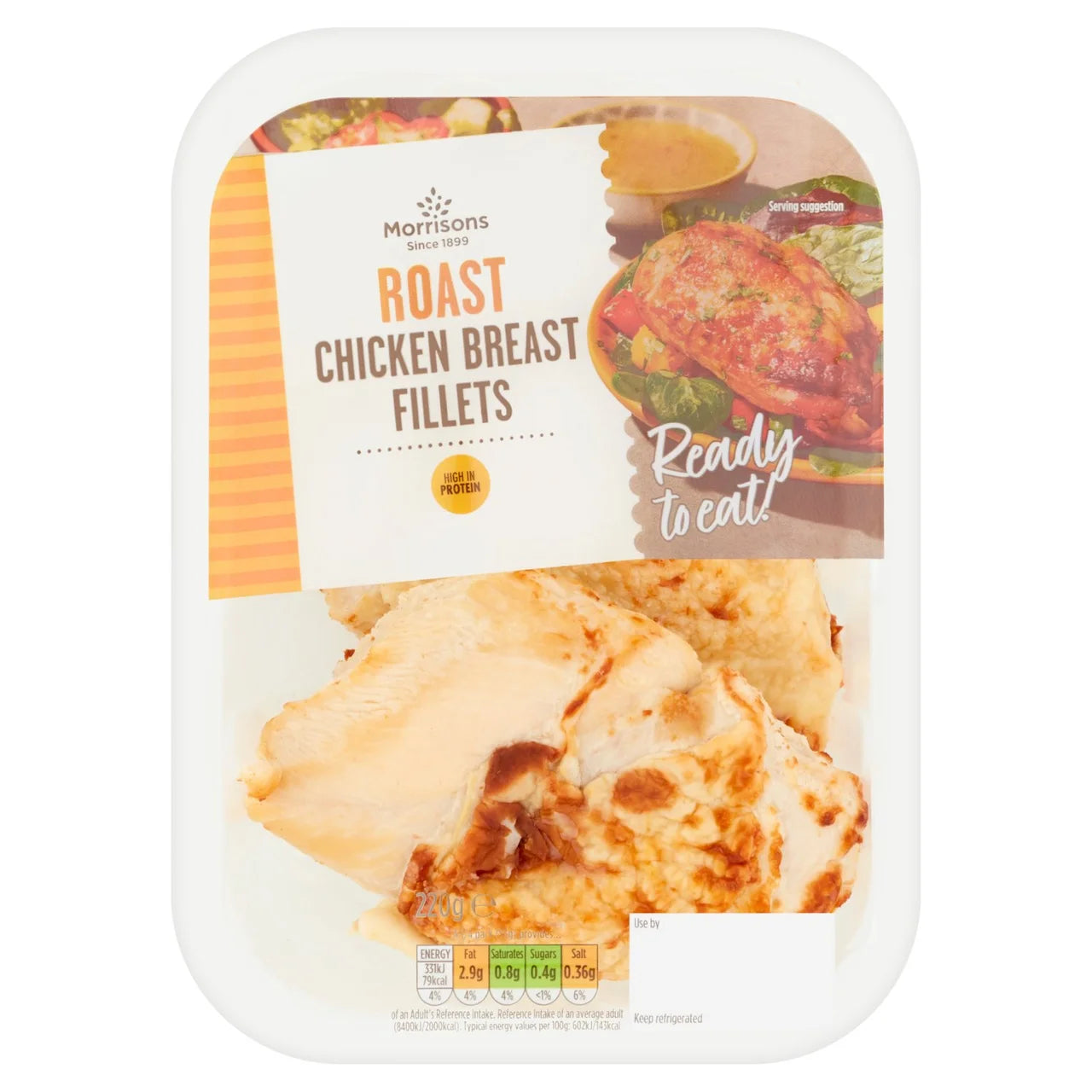 Morrisons Ready To Eat Roast Chicken Fillets 220g