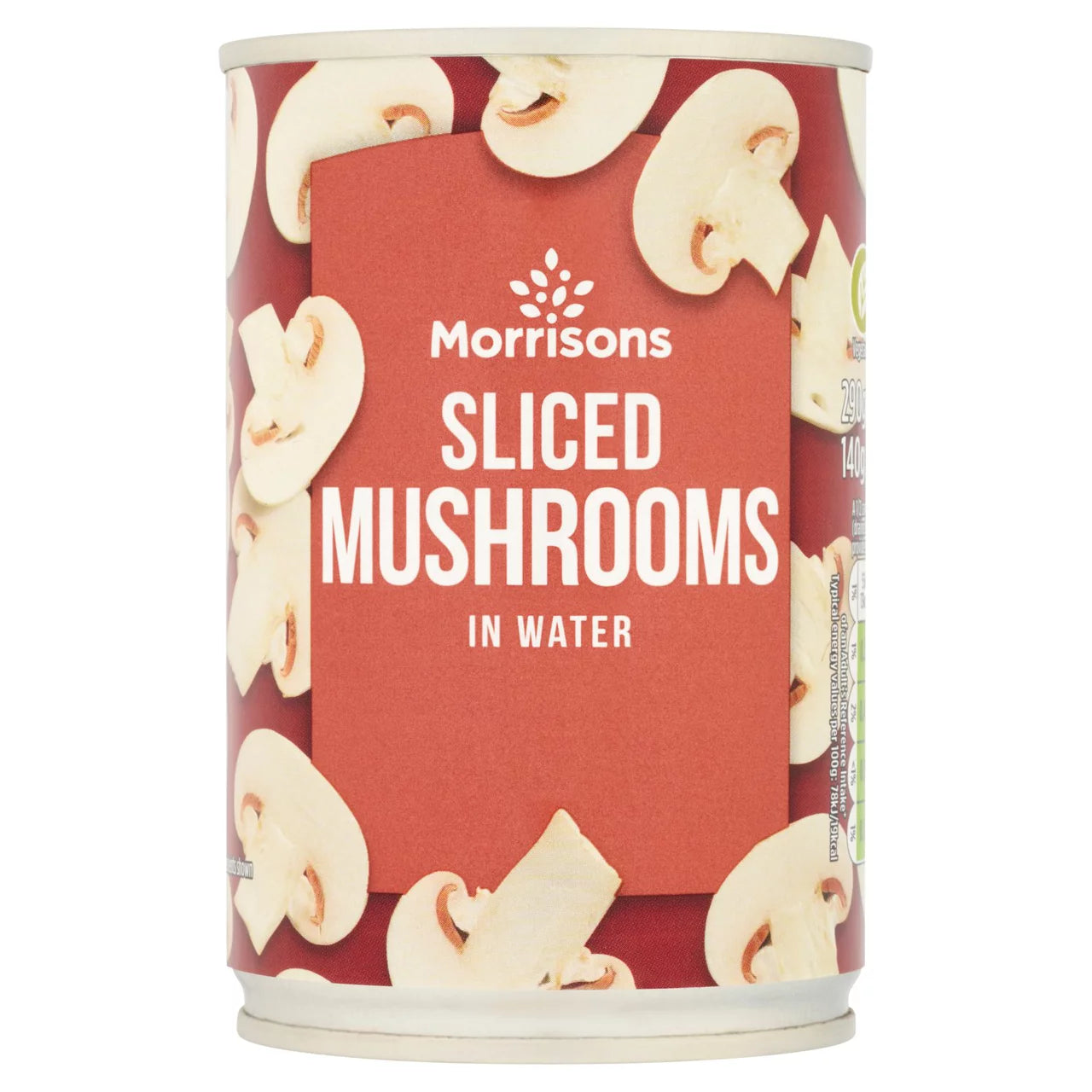 Morrisons Tinned Sliced Mushrooms in Water 290g