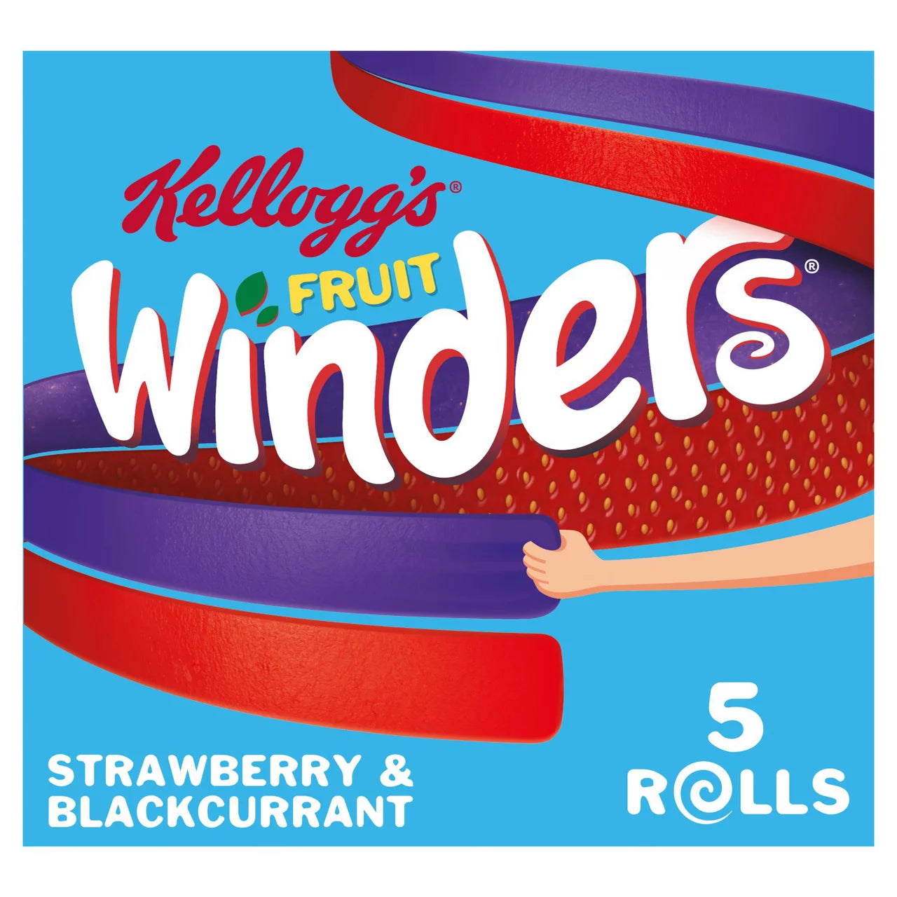 Kelloggs Fruit Winders Rolls Strawberry & Blackcurrent 5pk