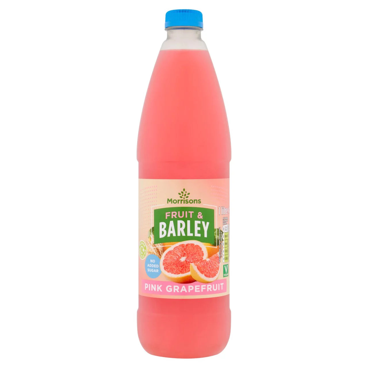Morrisons No Added Sugar Pink Grapefruit & Barley 1L
