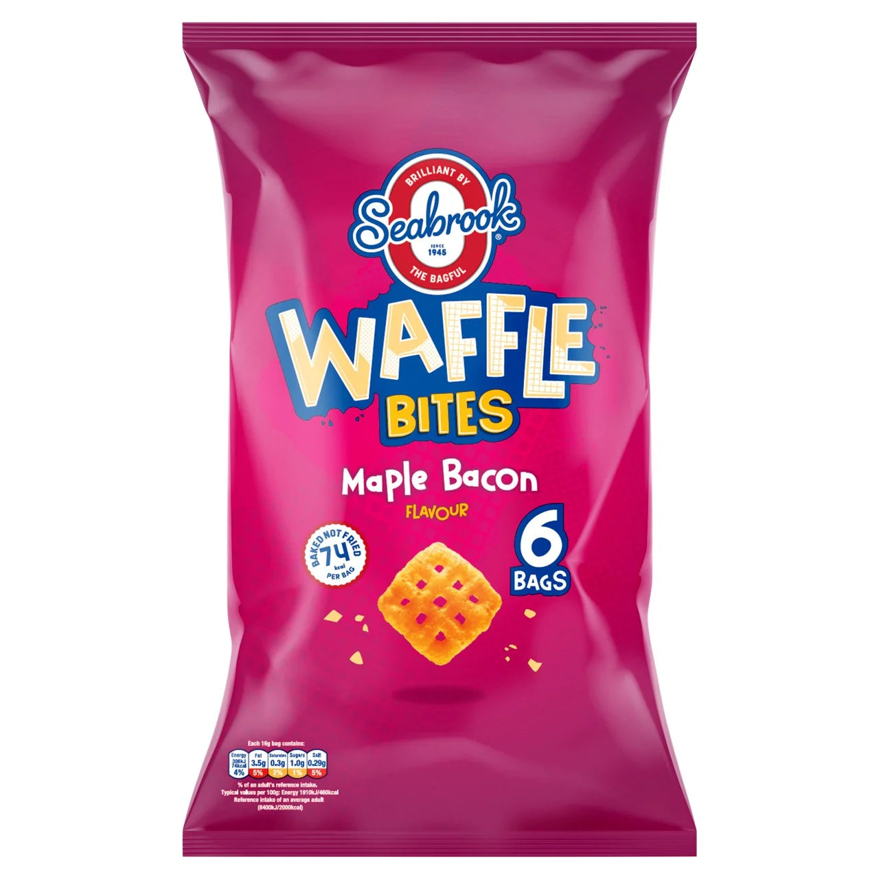 Seabrook Waffle Bites Maple Bacon 6 x 16g