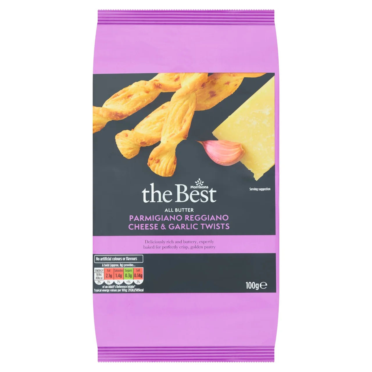 Morrisons The Best Parmesan Garlic Twists 100g